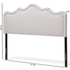 Baxton Studio Nadeen Modern and Contemporary Greyish Beige Fabric Queen Size Headboard