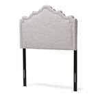 Baxton Studio Nadeen Modern and Contemporary Greyish Beige Fabric Twin Size Headboard