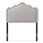 Baxton Studio Nadeen Modern and Contemporary Greyish Beige Fabric Twin Size Headboard