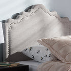 Baxton Studio Nadeen Modern and Contemporary Greyish Beige Fabric Twin Size Headboard