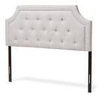 Baxton Studio Mars Modern and Contemporary Greyish Beige Fabric King Size Headboard