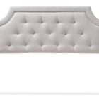 Baxton Studio Mars Modern and Contemporary Greyish Beige Fabric King Size Headboard