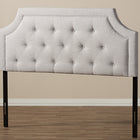 Baxton Studio Mars Modern and Contemporary Greyish Beige Fabric King Size Headboard