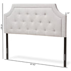 Baxton Studio Mars Modern and Contemporary Greyish Beige Fabric King Size Headboard