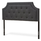 Baxton Studio Mars Modern and Contemporary Dark Grey Fabric Queen Size Headboard