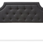 Baxton Studio Mars Modern and Contemporary Dark Grey Fabric Queen Size Headboard