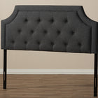 Baxton Studio Mars Modern and Contemporary Dark Grey Fabric Queen Size Headboard