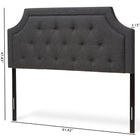 Baxton Studio Mars Modern and Contemporary Dark Grey Fabric Queen Size Headboard