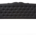 Baxton Studio Lucy Modern and Contemporary Dark Grey Fabric Queen Size Headboard