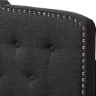 Baxton Studio Lucy Modern and Contemporary Dark Grey Fabric King Size Headboard