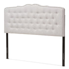 Baxton Studio Lucy Modern and Contemporary Greyish Beige Fabric King Size Headboard