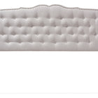 Baxton Studio Lucy Modern and Contemporary Greyish Beige Fabric King Size Headboard
