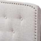 Baxton Studio Lucy Modern and Contemporary Greyish Beige Fabric King Size Headboard