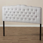 Baxton Studio Lucy Modern and Contemporary Greyish Beige Fabric King Size Headboard