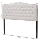 Baxton Studio Lucy Modern and Contemporary Greyish Beige Fabric King Size Headboard