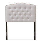 Baxton Studio Lucy Modern and Contemporary Greyish Beige Fabric Twin Size Headboard