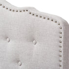 Baxton Studio Lucy Modern and Contemporary Greyish Beige Fabric Twin Size Headboard