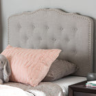 Baxton Studio Lucy Modern and Contemporary Greyish Beige Fabric Twin Size Headboard