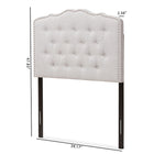 Baxton Studio Lucy Modern and Contemporary Greyish Beige Fabric Twin Size Headboard