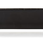 Baxton Studio Nikko Mid-century Modern Scandinavian Style Dark Brown Faux Leather Wooden 3-Seater Sofa