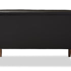 Baxton Studio Sorrento Mid-century Retro Modern Black Faux Leather Upholstered Wooden 2-seater Loveseat