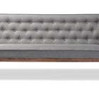 Baxton Studio Sorrento Mid-century Retro Modern Grey Fabric Upholstered Wooden 3-seater Sofa