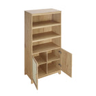 Manhattan Comfort Sheridan Mid-Century Modern 31" Bookcase Cabinet in Natural (7-Shelf)