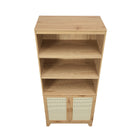 Manhattan Comfort Sheridan Mid-Century Modern 31" Bookcase Cabinet in Natural (7-Shelf)