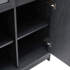 Manhattan Comfort Jodie Mid-Century Modern 31" Bookcase Cabinet in Charcoal Gray (6-Shelf)