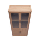 Manhattan Comfort Jodie Mid-Century Modern 31" Bookcase Cabinet in Maple (6-Shelf)