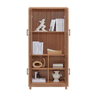 Manhattan Comfort Jodie Mid-Century Modern 31" Bookcase Cabinet in Maple (6-Shelf)