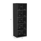 Manhattan Comfort Rivington Modern 28" Open Bookcase in Black