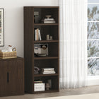 Manhattan Comfort Rivington Modern 28" Open Bookcase in Dark Walnut
