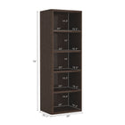 Manhattan Comfort Rivington Modern 28" Open Bookcase in Dark Walnut
