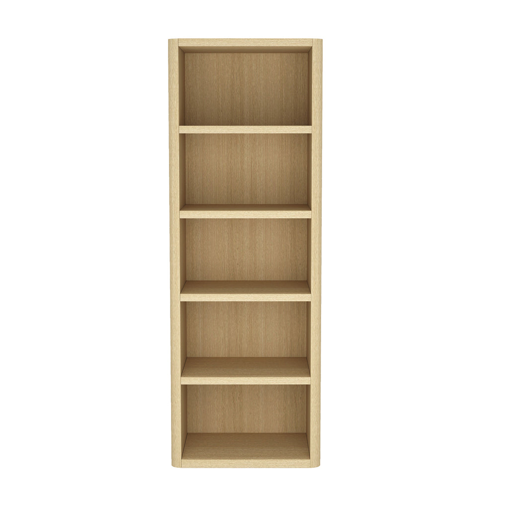 Manhattan Comfort Rivington Modern 28" Open Bookcase in Natural Oak