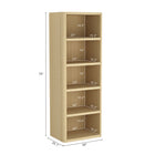 Manhattan Comfort Rivington Modern 28" Open Bookcase in Natural Oak
