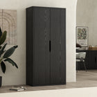 Manhattan Comfort Rivington Modern 38" Bookcase Cabinet in Black - BC004-BK