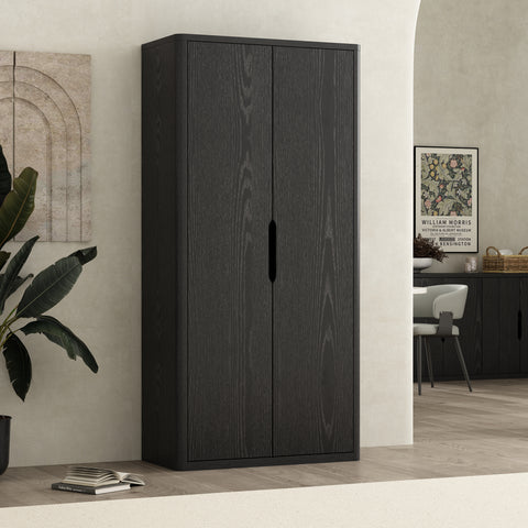 Manhattan Comfort Rivington Modern 38" Bookcase Cabinet in Black