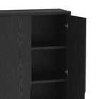 Manhattan Comfort Rivington Modern 38" Bookcase Cabinet in Black - BC004-BK
