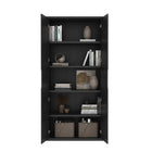 Manhattan Comfort Rivington Modern 38" Bookcase Cabinet in Black - BC004-BK