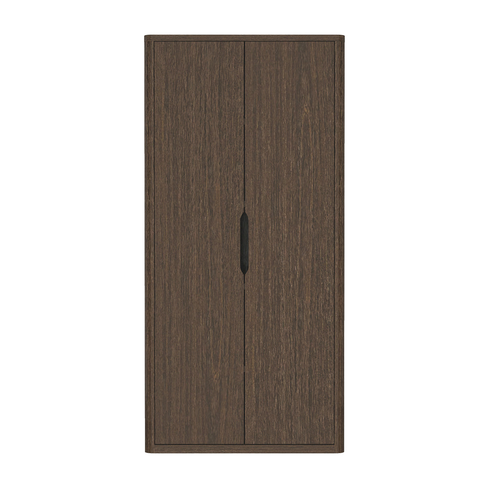 Manhattan Comfort Rivington Modern 38" Bookcase Cabinet in Walnut