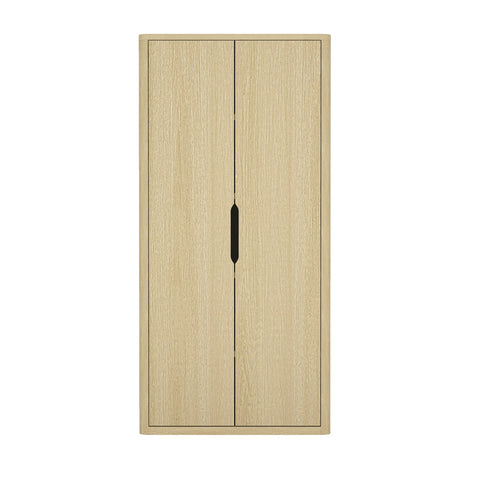 Manhattan Comfort Rivington Modern 38" Bookcase Cabinet in Natural Oak