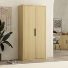 Manhattan Comfort Rivington Modern 38" Bookcase Cabinet in Natural Oak - BC004-NA