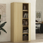 Manhattan Comfort Rivington Modern 38" Bookcase Cabinet in Natural Oak - BC004-NA