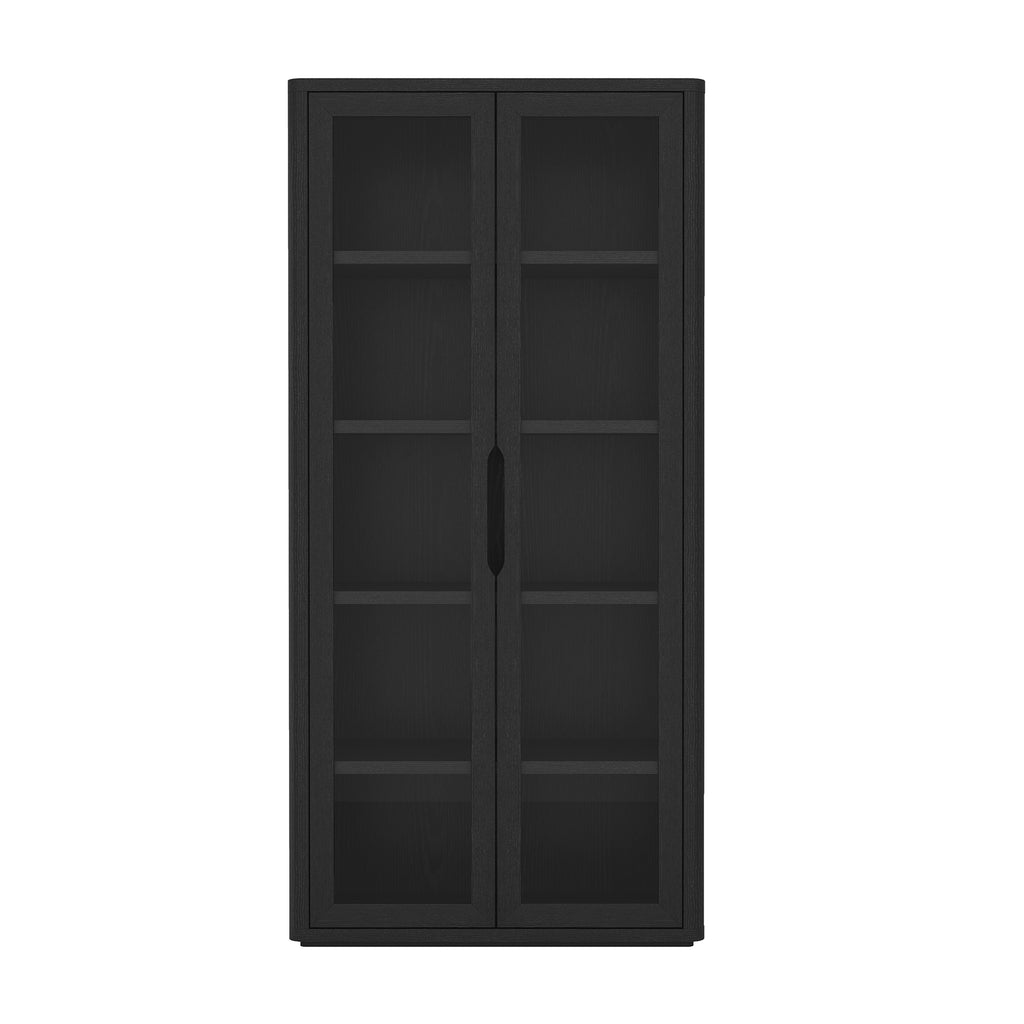 Manhattan Comfort Rivington Modern 38" Bookcase Cabinet in Black