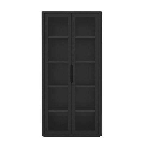 Manhattan Comfort Rivington Modern 38" Bookcase Cabinet in Black