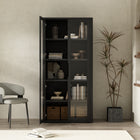 Manhattan Comfort Rivington Modern 38" Bookcase Cabinet in Black - BC005-BK