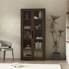 Manhattan Comfort Rivington Modern 38" Bookcase Cabinet in Walnut - BC005-BR