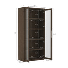 Manhattan Comfort Rivington Modern 38" Bookcase Cabinet in Walnut - BC005-BR