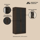 Manhattan Comfort Rivington Modern 38" Bookcase Cabinet in Walnut - BC005-BR